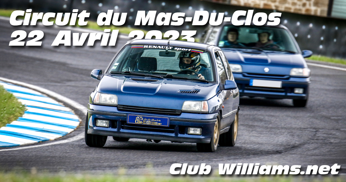 Photos au Circuit du Mas du Clos le 22 Avril 2023 avec Club Williams