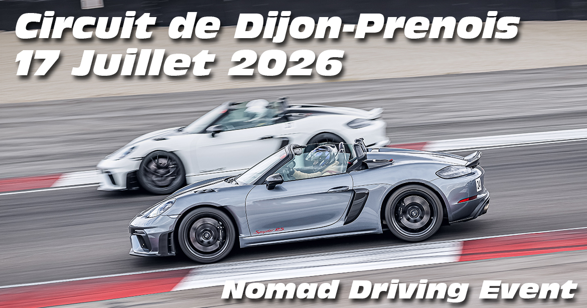 Photos au Circuit de Dijon Prenois le 17 Juillet 2026 avec Nomad Driving
