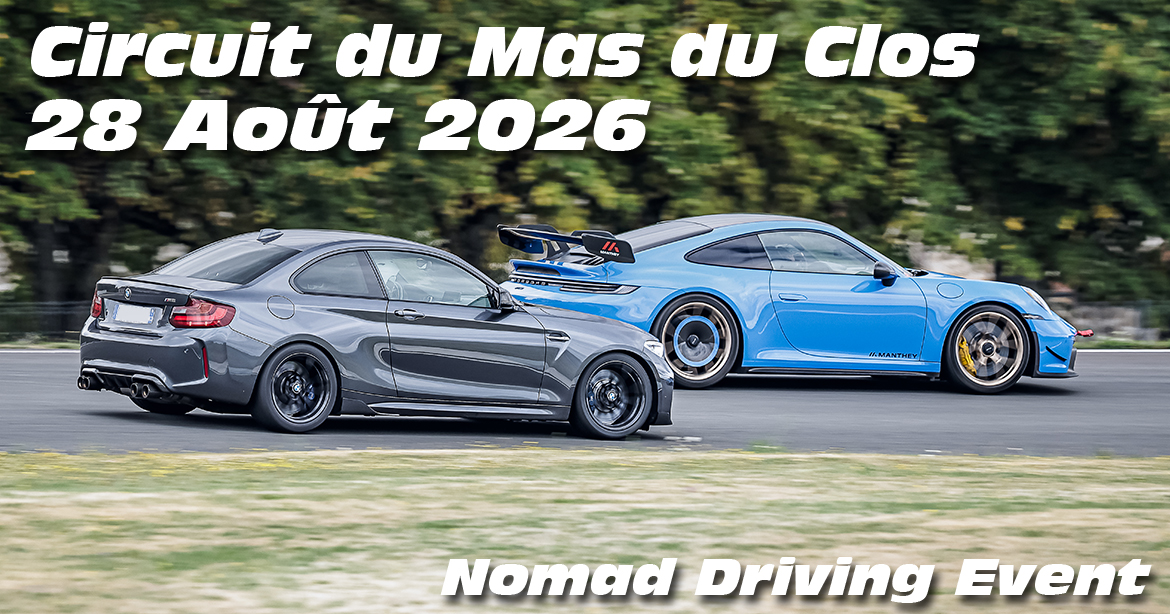 Photos au Circuit du Mas du Clos le 28 Aout 2026 avec Nomad Driving